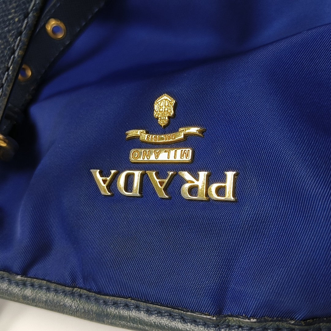 Nylon Tote Bag Blue