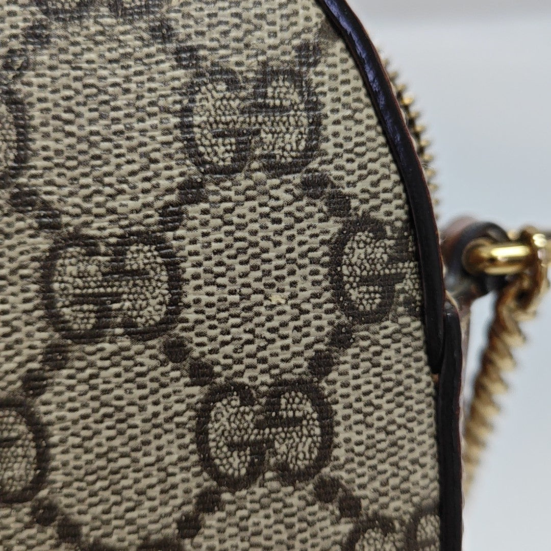 Monogram Coated Canvas Shoulder Bag Beige