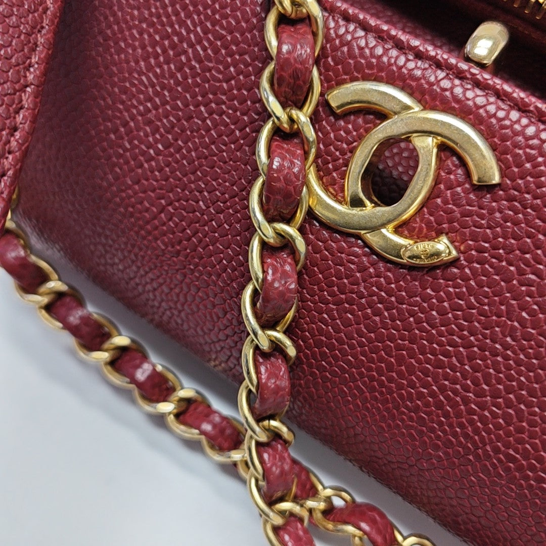 Grained Calfskin Red