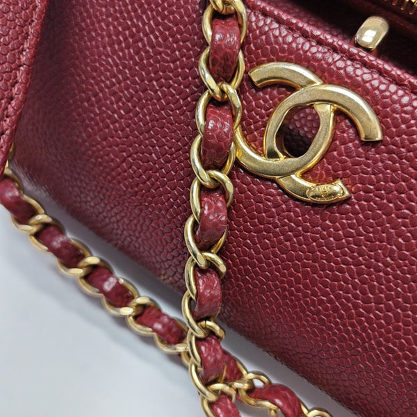 Grained Calfskin Red