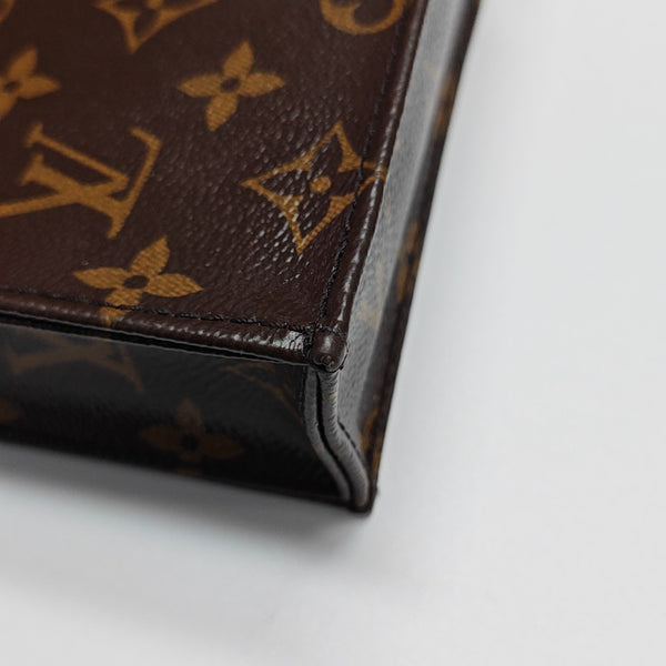 SAC PLAT Mini Monogram Coated Canvas Brown