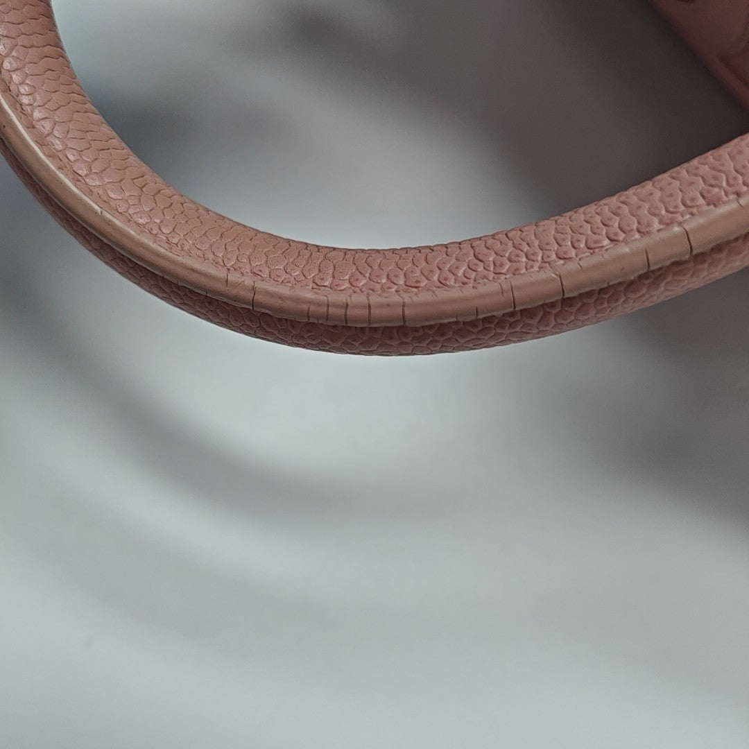 BOWLER Quilted Grained Calfskin Pink