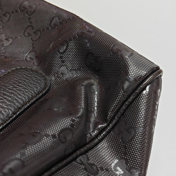 Monogram Coated Canvas Tote Bag Brown