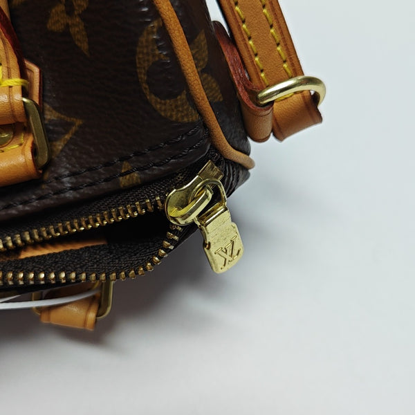 SPEEDY Nano Monogram Coated Canvas Brown