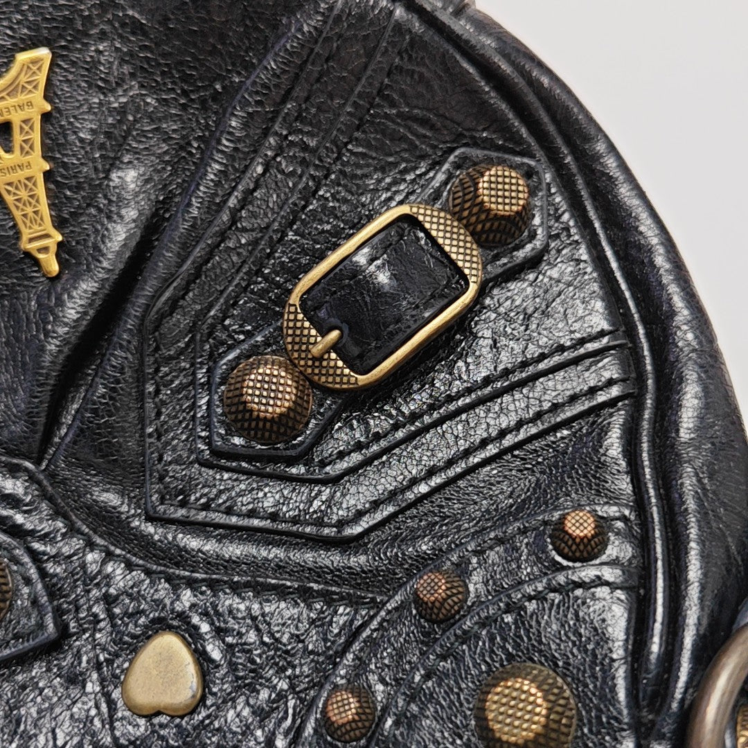 Calfskin Shoulder Bag Black