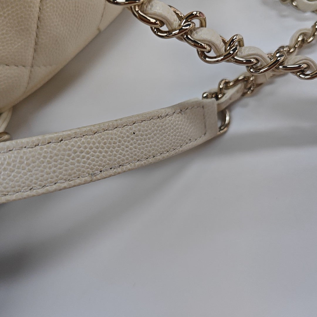 DUMA Quilted Grained Calfskin Beige