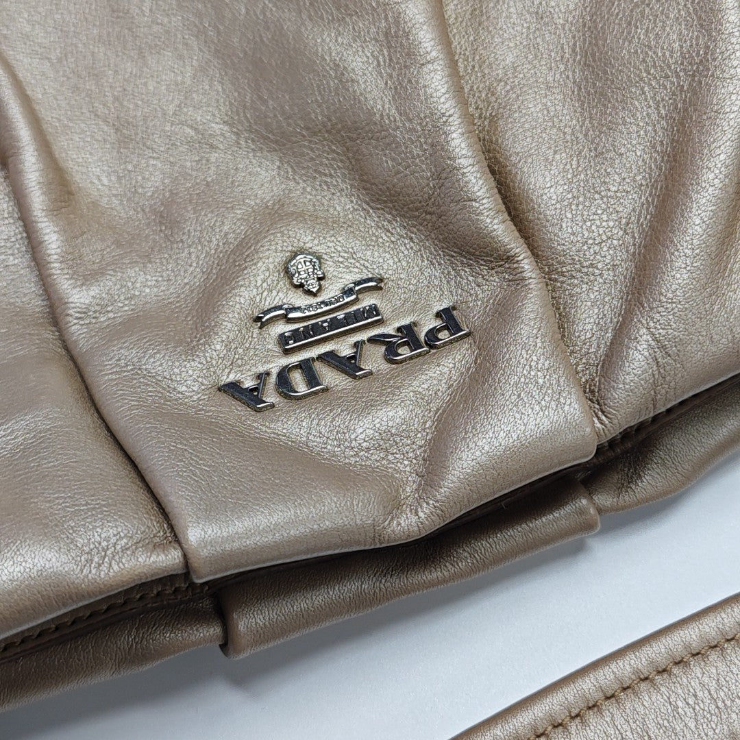 Calfskin Top Handle Bag Beige