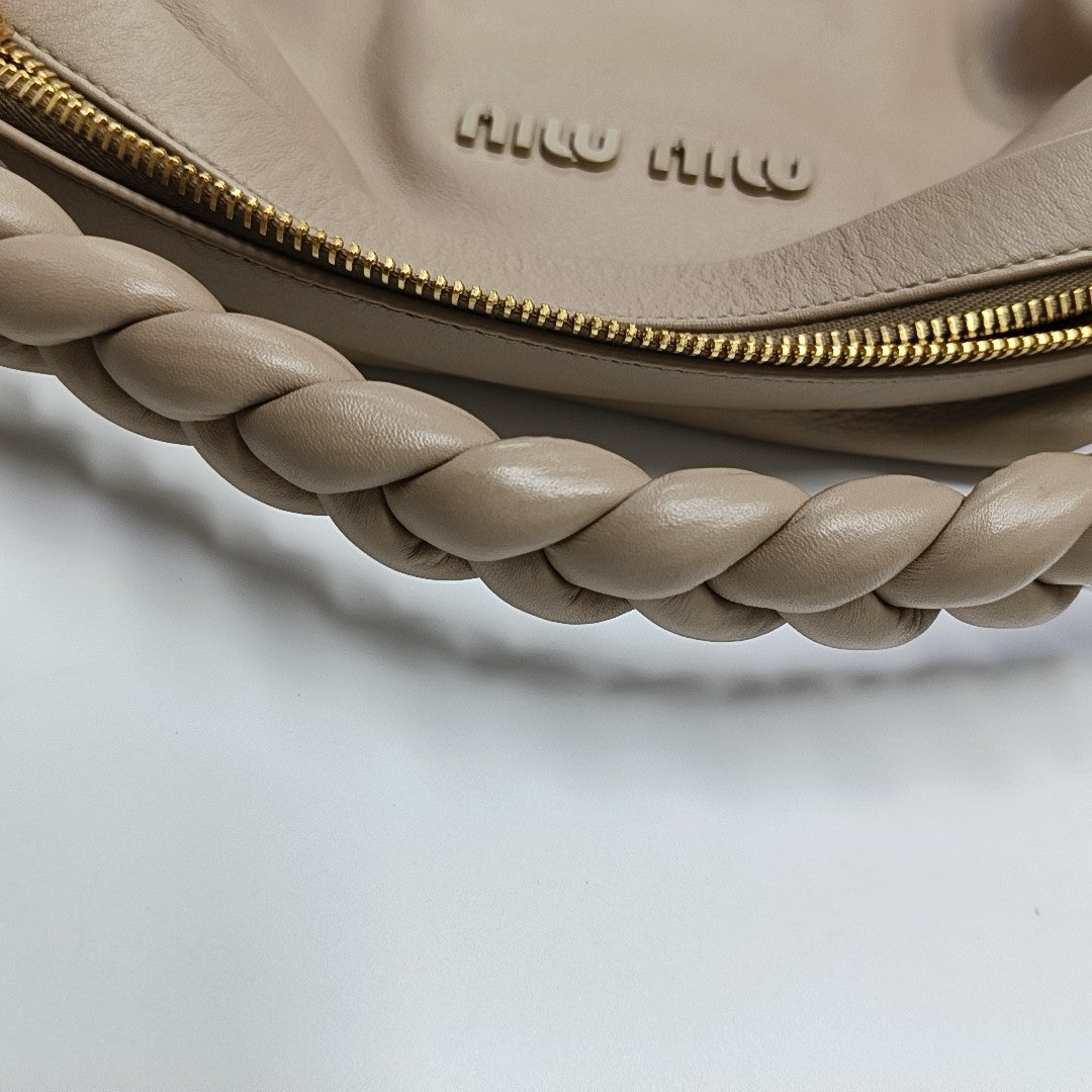 Calfskin Shoulder Bag Beige