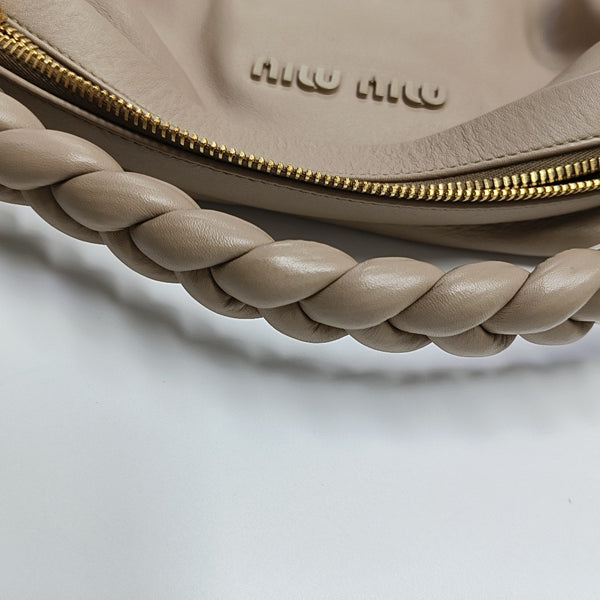 Calfskin Shoulder Bag Beige