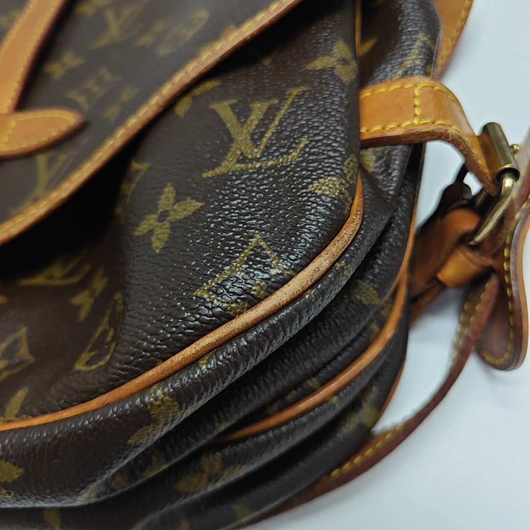 SAUMUR 35 Monogram Coated Canvas Brown