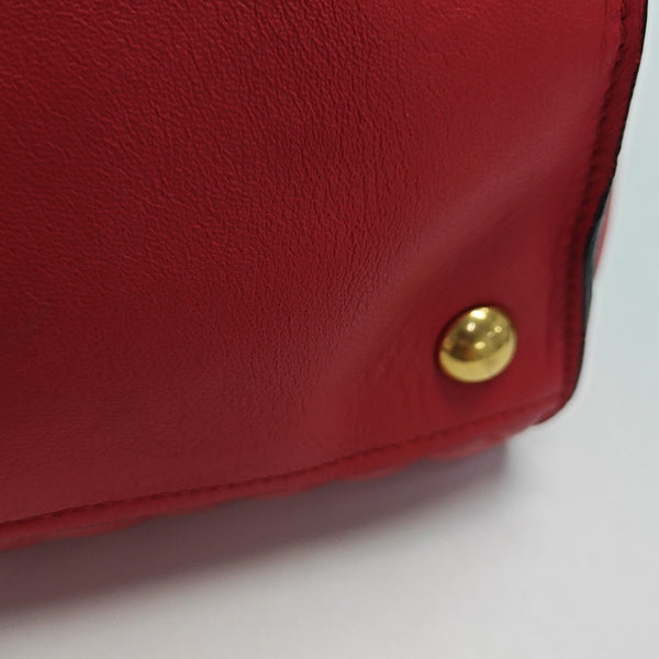 Quilted Lambskin Tote Bag Red