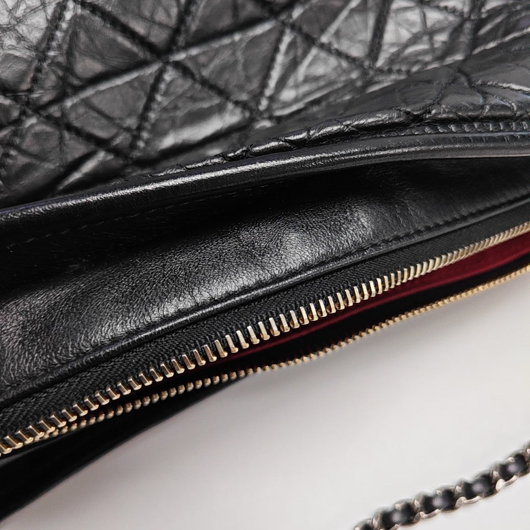 GABRIELLE Large Quilted Calfskin Black