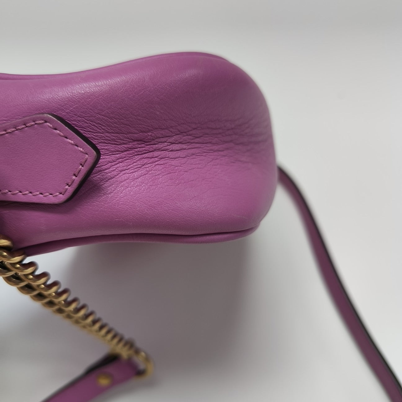 GG Marmont Mini Quilted Calfskin Purple