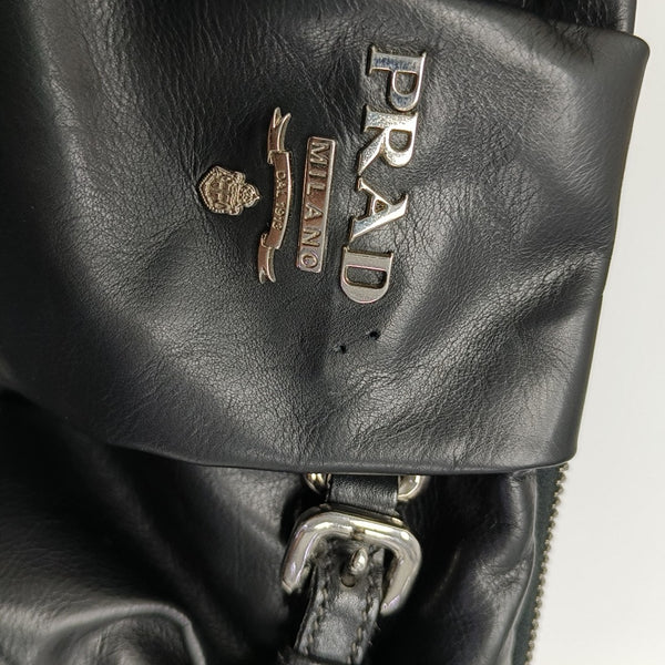 Calfskin Top Handle Bag Black
