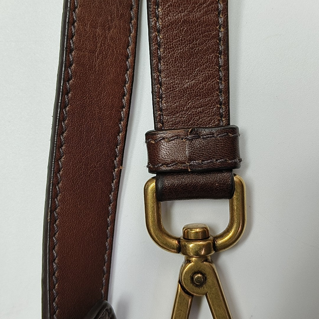 Calfskin Shoulder Bag Brown