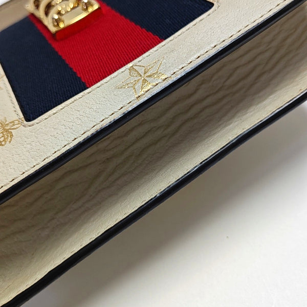 Authenticated pre-owned  Sylvie Mini Calfskin White - Shoulder Bag at Looply