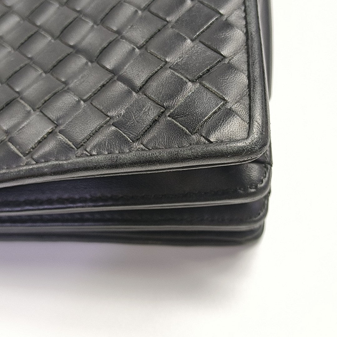 Calfskin Top Handle Bag Black