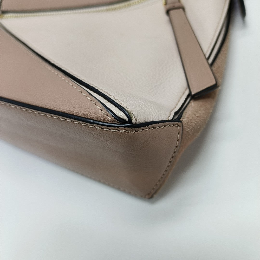Puzzle Small Calfskin Beige