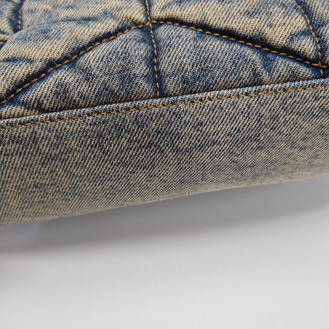 PUFFER Mini Quilted Denim Blue