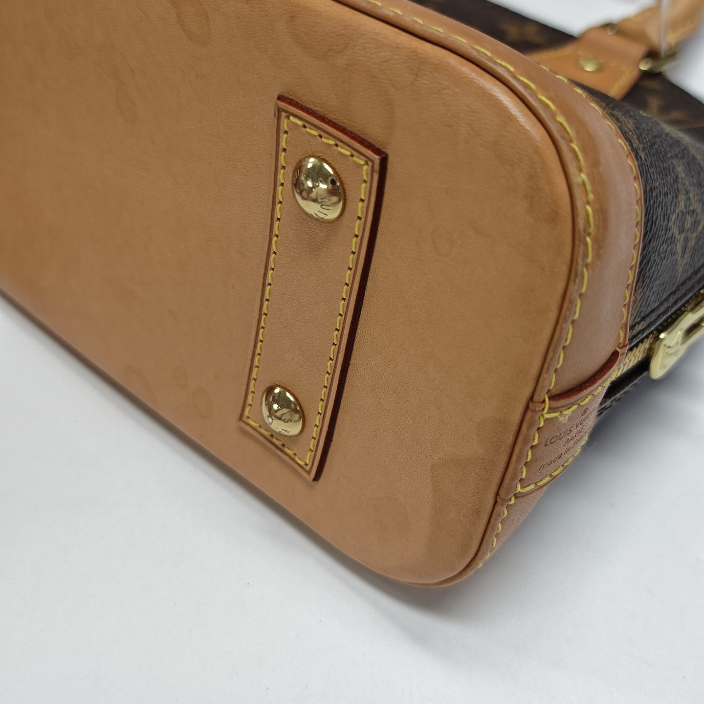 ALMA BB Monogram Coated Canvas Brown