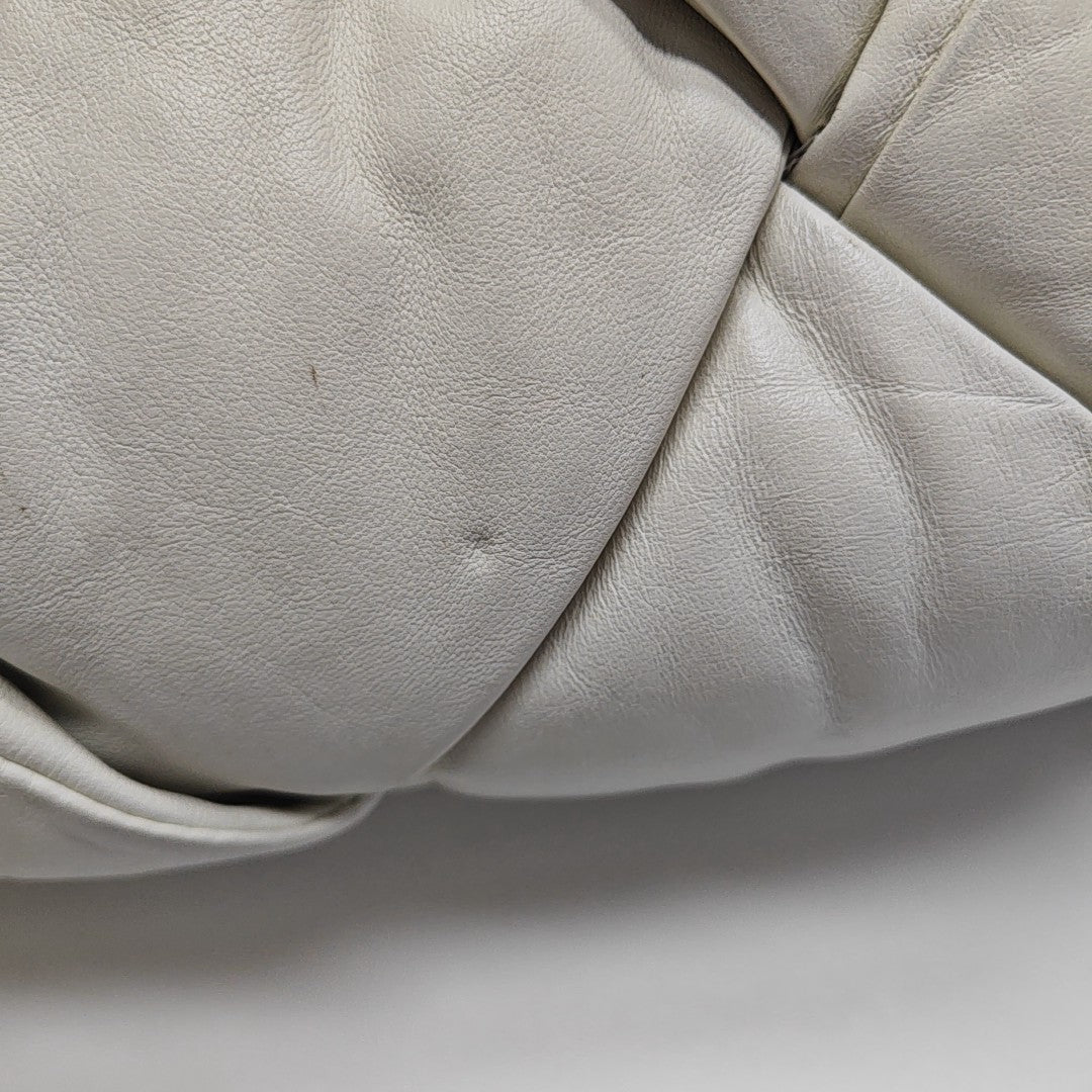 Lambskin Top Handle Bag White