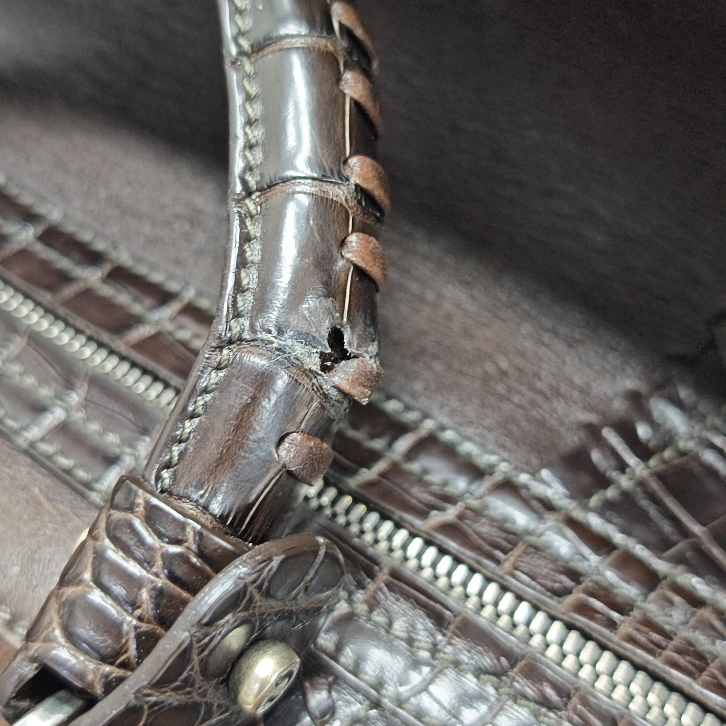 Calfskin Shoulder Bag Brown