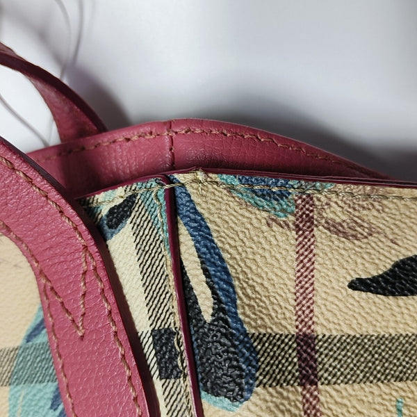Coated Canvas Tote Bag Brown