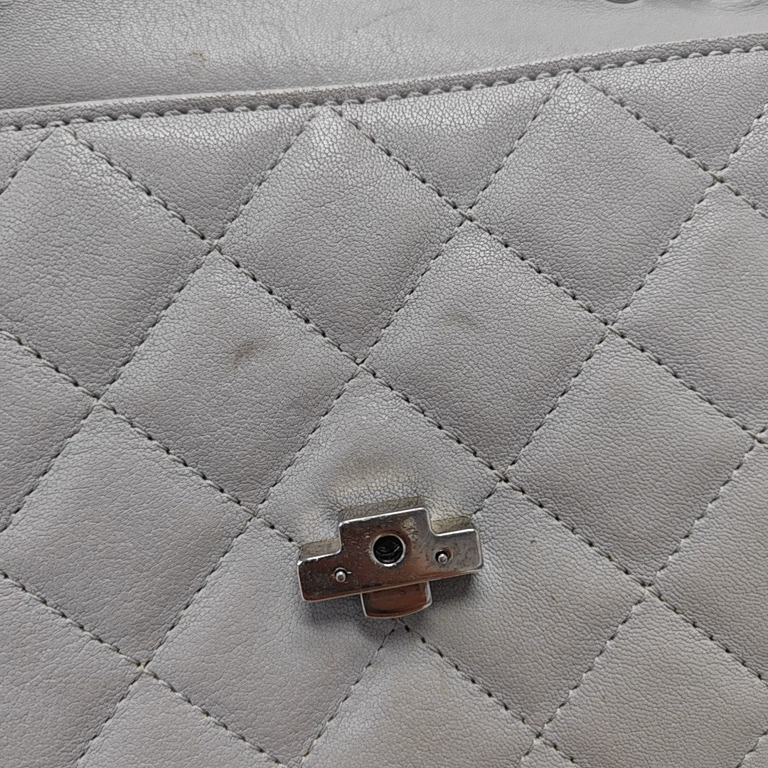 CC BOX Quilted Lambskin Gray
