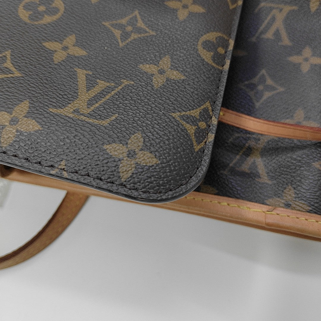 NEVERFULL MM Monogram Coated Canvas Brown
