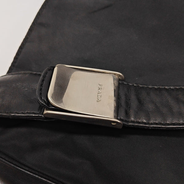Nylon Shoulder Bag Black