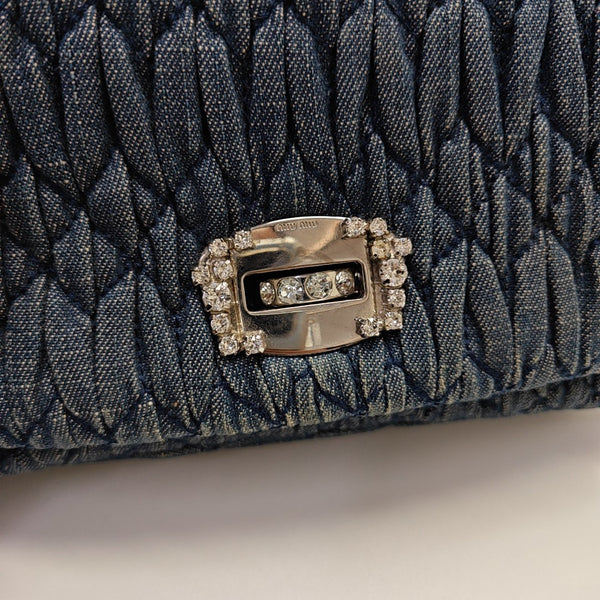 Crystal Quilted Denim Blue