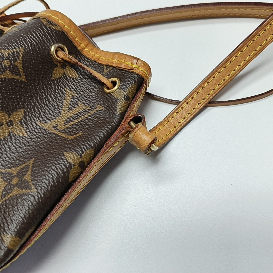 NÉONOÉ Nano Monogram Coated Canvas Brown