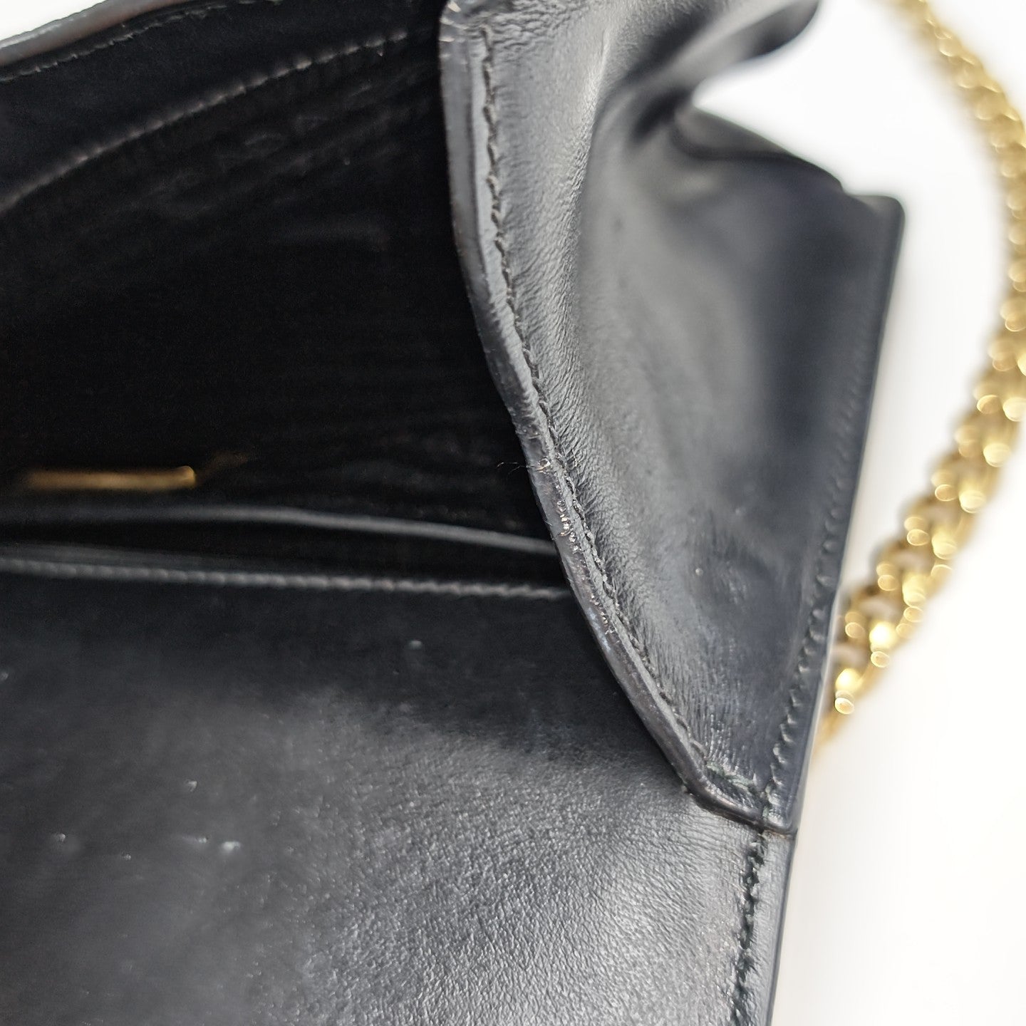 Saffiano Calfskin Shoulder Bag Black