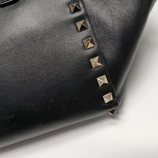 Rockstud Small Calfskin Black