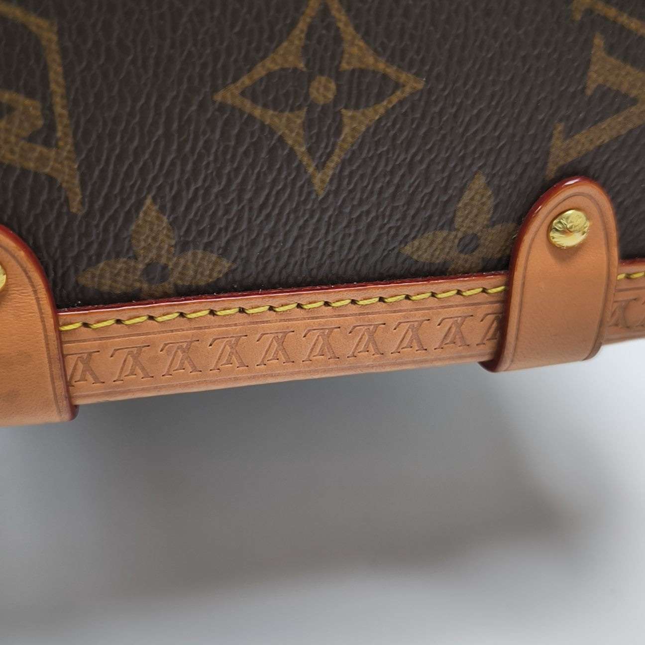 SIDE TRUNK MM Monogram Coated Canvas Brown