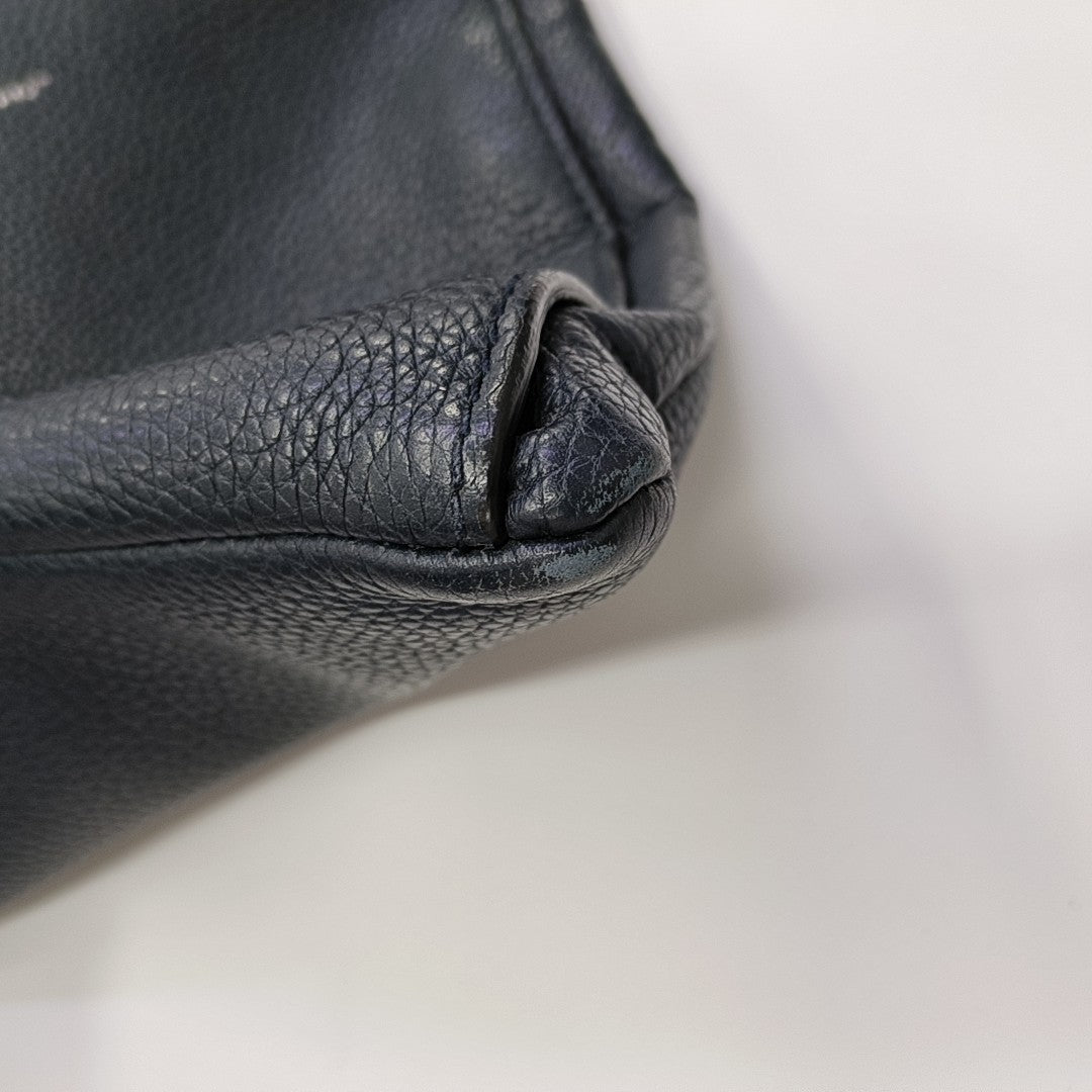 Calfskin Shoulder Bag Blue