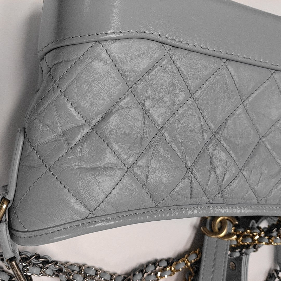 GABRIELLE Small Quilted Calfskin Blue