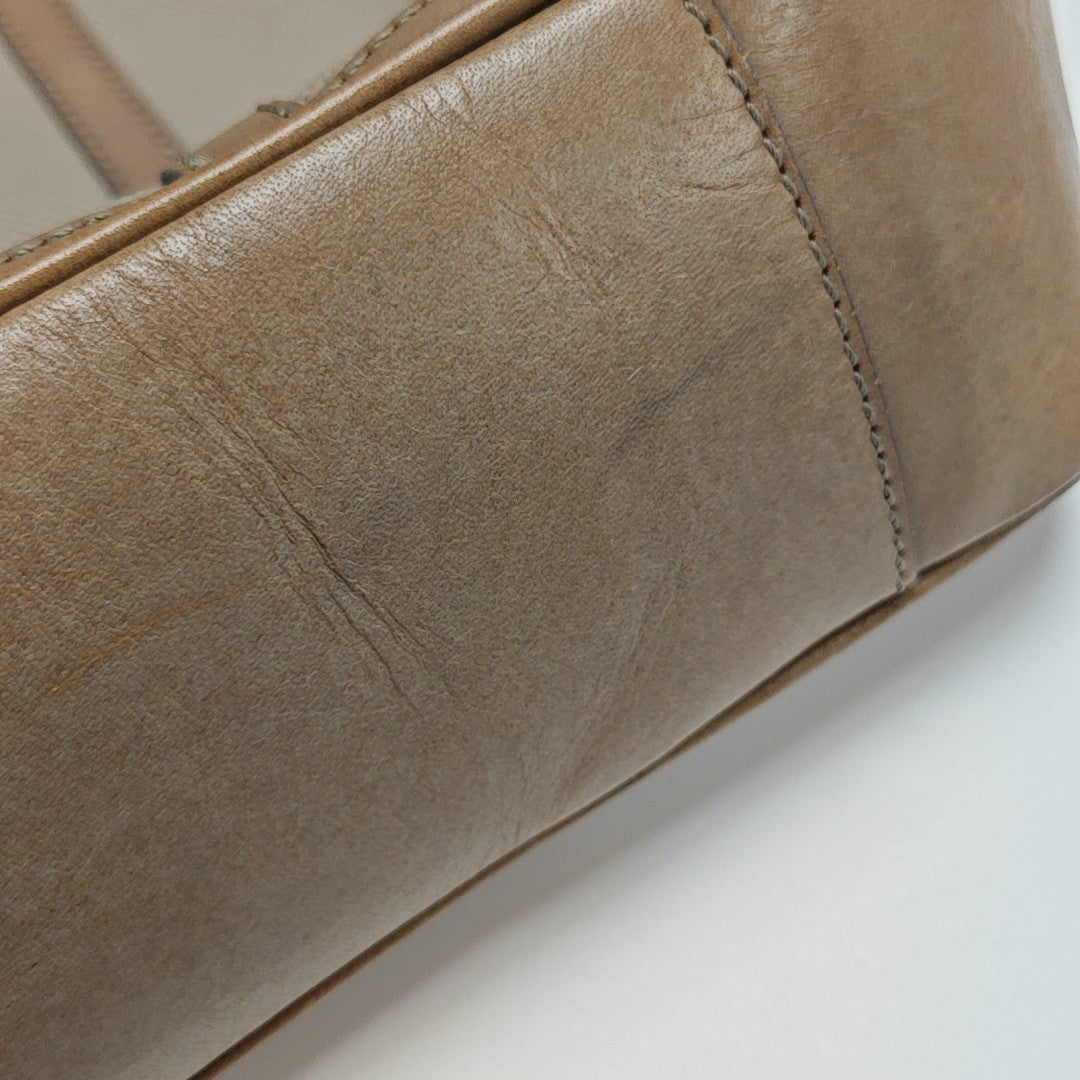 Calfskin Top Handle Bag Gray