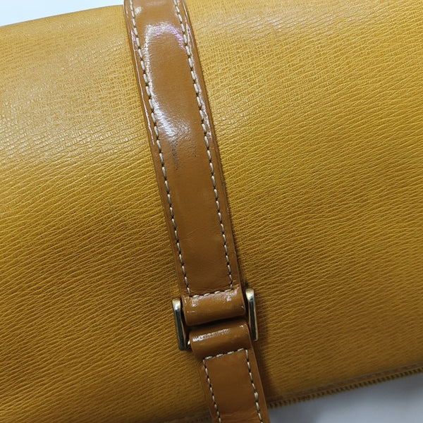 Calfskin Top Handle Bag Yellow
