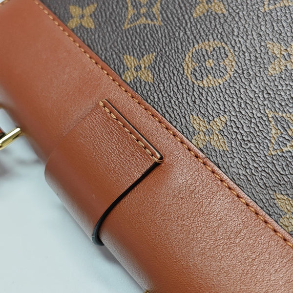 LOCKY BB Monogram Coated Canvas Brown