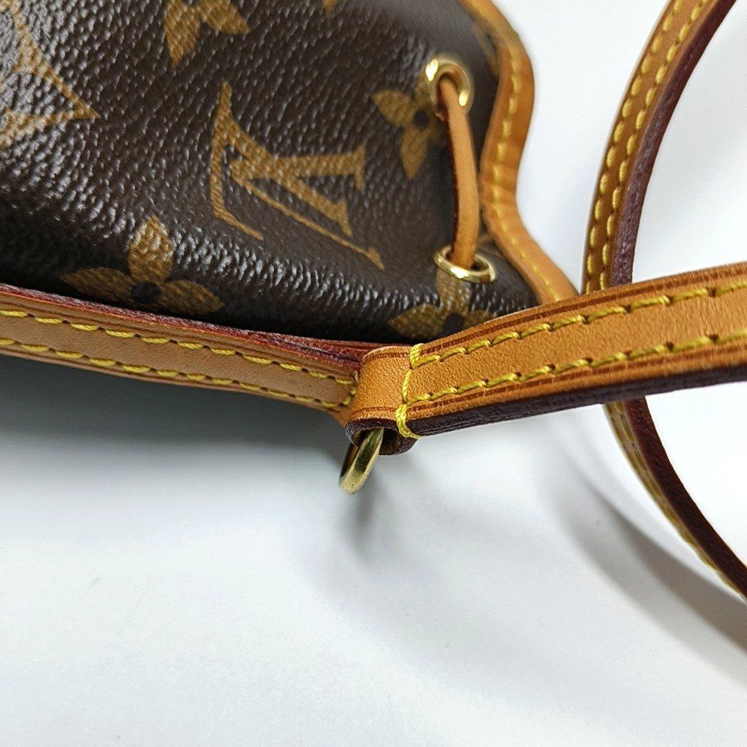NÉONOÉ Nano Monogram Coated Canvas Brown