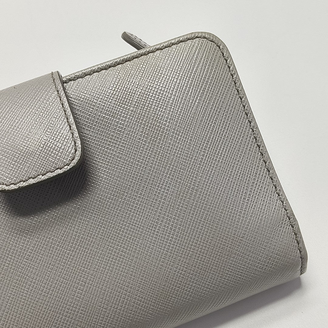 Gancini Calfskin Gray Wallet
