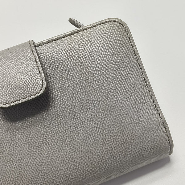Gancini Calfskin Gray Wallet