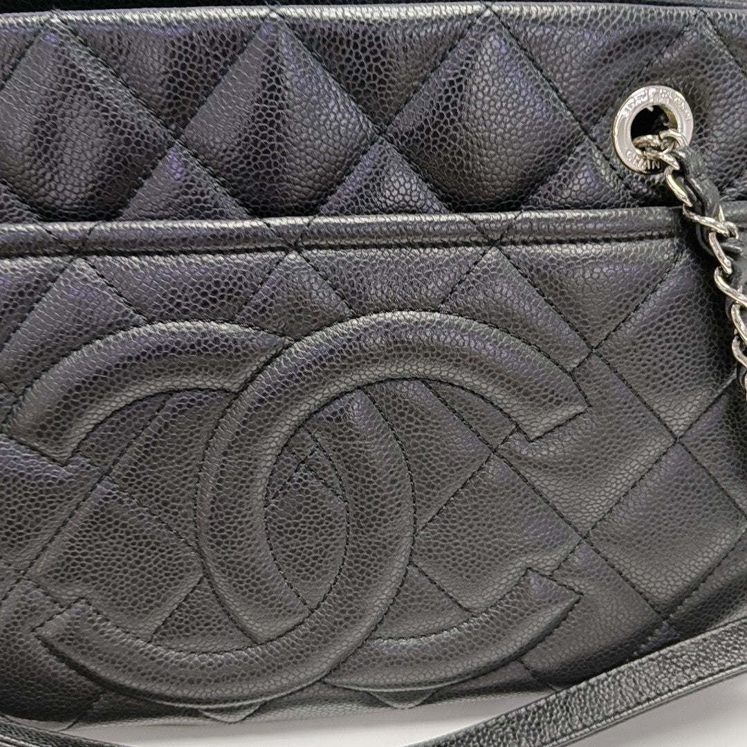CC TIMELESS SOFT Quilted Grained Calfskin Black