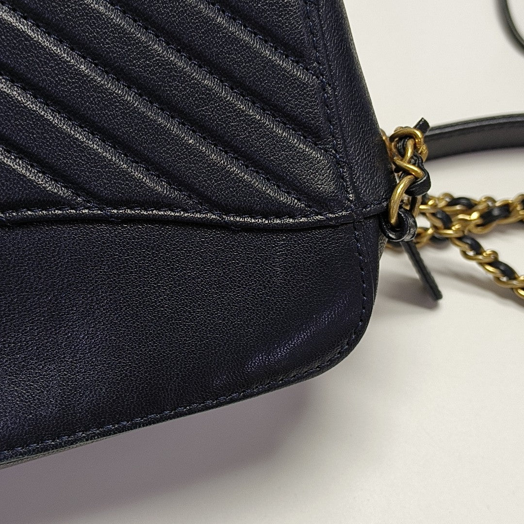 Chevron Lambskin Blue