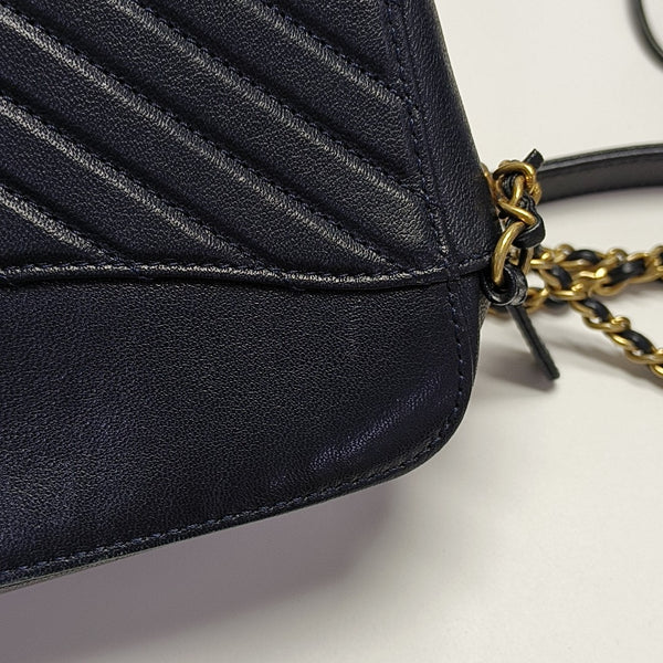 Chevron Lambskin Blue