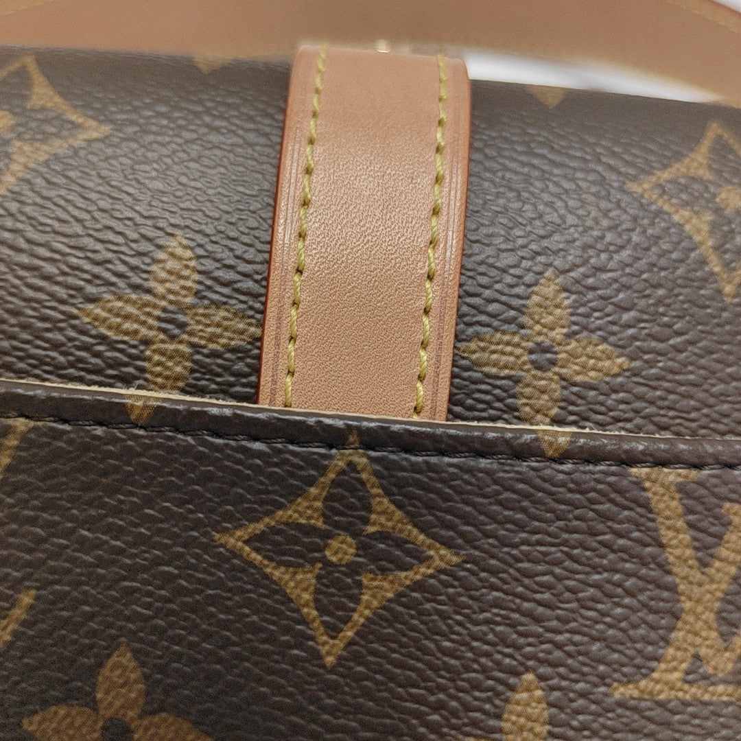 SAUMUR BB Monogram Coated Canvas Brown