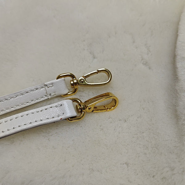 Fabric Shoulder Bag White