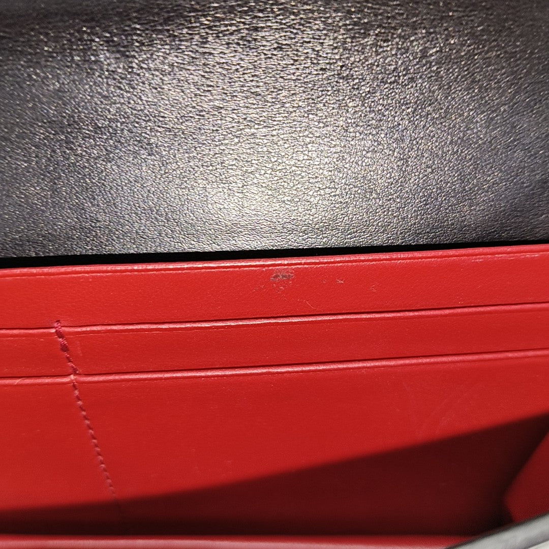 Elektra Mini Calfskin Black Wallet