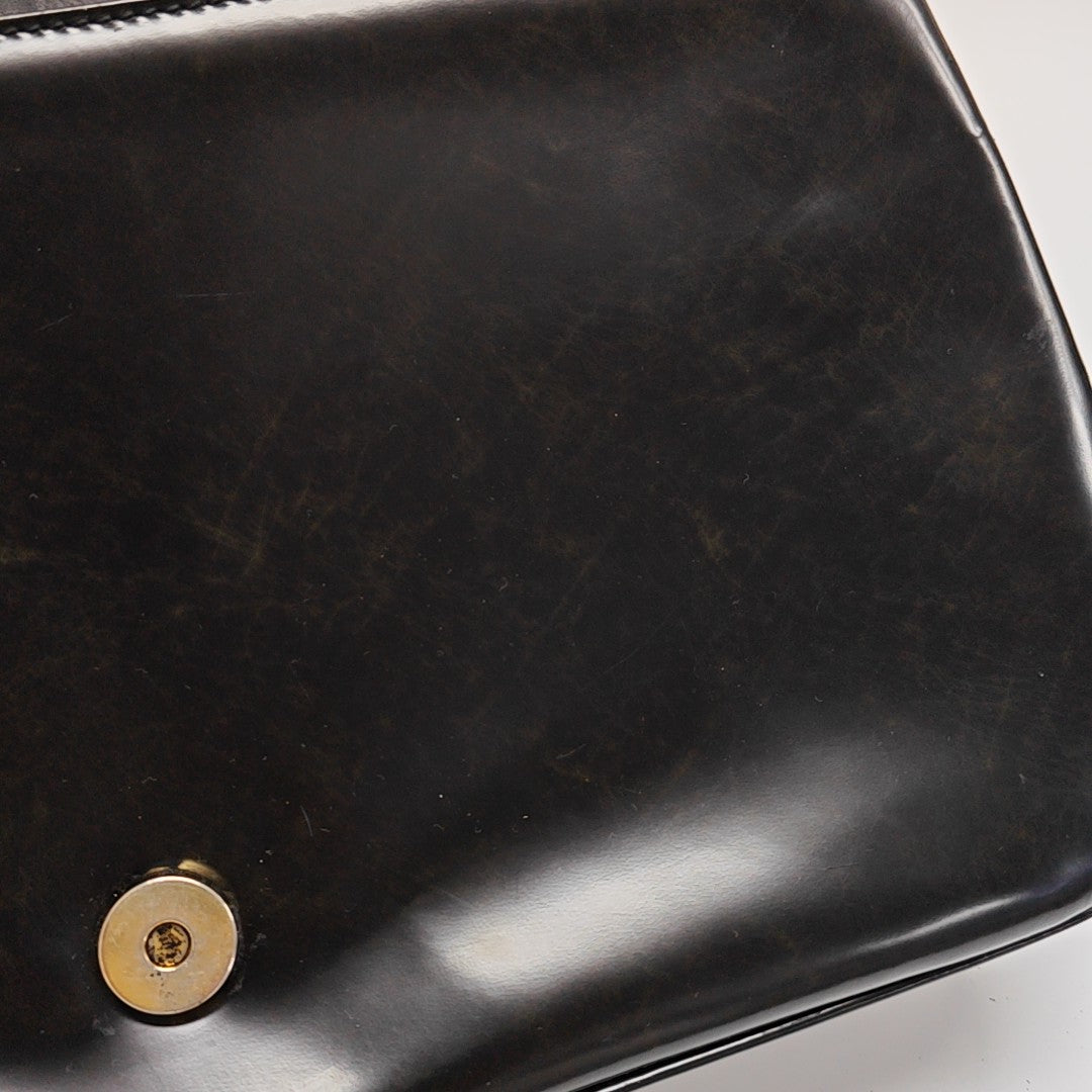 Calfskin Top Handle Bag Black